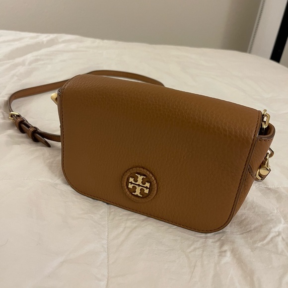 Tory Burch Whisptitch Logo Mini Bag Bark - Picture 4 of 9